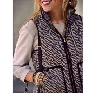 J. Crew quilted herringbone puffer vest